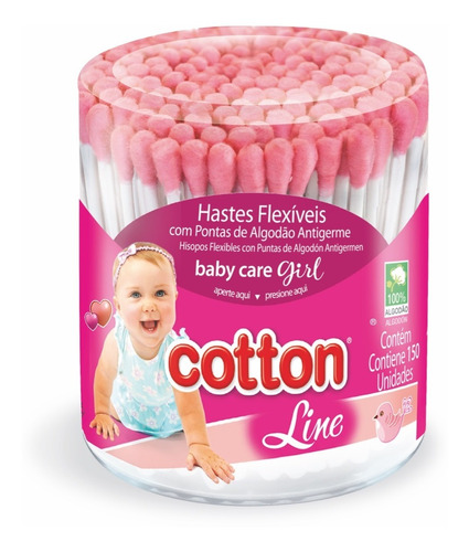 Cotton cotonetes line para bebês 150 Un