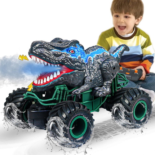 Camión De Dinosaurio Rc De 2.4 Ghz, Juguete Para Niños Peque