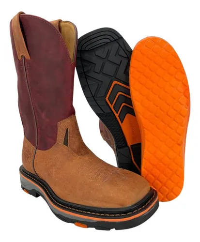 Bota masculina solado store de madeira