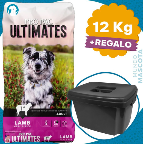 Mundo Mascota Comida Perro Pro Pac Lamb & Rice 12 Kg + Envío