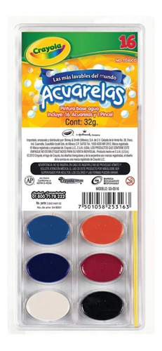 Crayola Set 16 Acuarelas