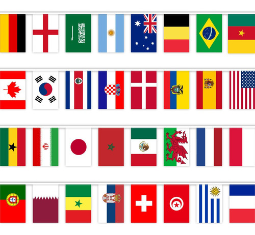 2pzs Bandera Copa Mundial 2022 Mayorista 32 Banderas Mayoreo
