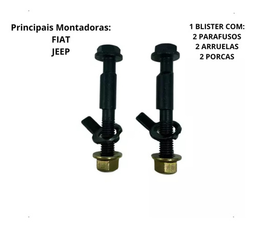 Par De Parafuso De Cambagem M12 Fiat Toro / Renegade