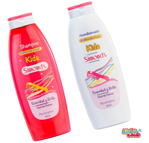 Pack Shampoo + Bálsamo Acondic. Kids Brillitos Argán 400 Ml.