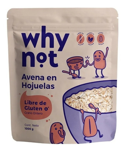 Avena Sin Gluten X 1000 Grs  Why Not - Kg a $26500