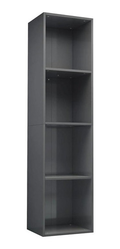 Mueble De Tv Y Librero 2 En 1 Gris Oxford