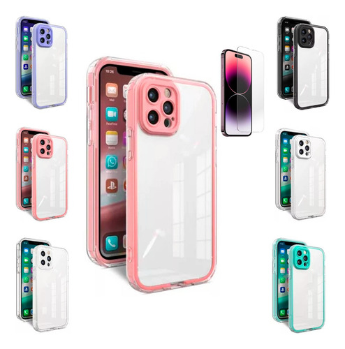 Funda Protector iPhone 15 15 Pro Plus Pro Max Y Vidrio