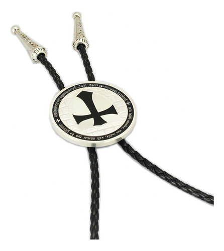 Corbata Western Bolo Tie de piel de latón con cuello Rodei