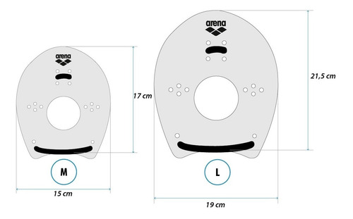 Imagen 3 de 4 de Manoplas Natación Arena Elite Hand Paddle Palas Resistencia