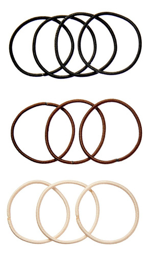 Elástico Para Cabelo Ricca 3mm Com 10 Unidades Sem Metal 892