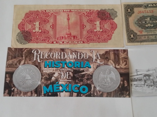 Billete 1 Peso + Souvenir 1 Peso Muera Huerta