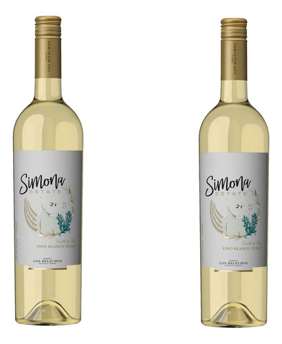 Vino Blanco Dulce Simona State Bodega Los Helechos Pack X2