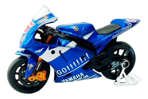 Moto Em Miniatura Colecionável Yamaha Go Motul Maisto 1:18 Cor Azul