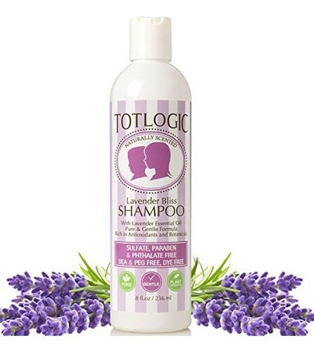 Champú Bebé Sin Sulfatos Con Lavanda, 8 Oz