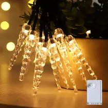 Comprar Goodea Serie De Luces Navideña Carámbanos Decoración Con 50led 10m Luces Blanco Cálido Luces de navidad, Luces navidad, Cascada Led Serie Navideña, impermeable, decoración navideña, decoraci