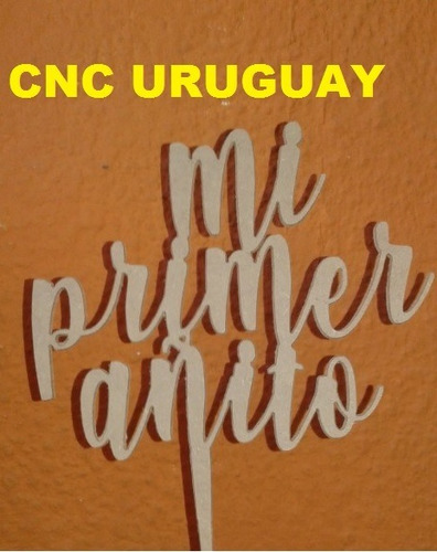 Imagen 2 de 3 de Topper Para Torta - Primer Año - Letras Decorativas
