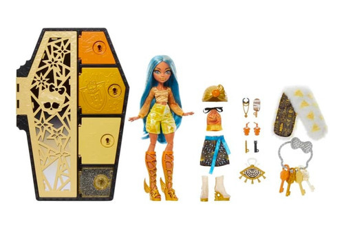 Imagen 2 de 4 de Monster High Cleo De Nile Casillero Con 19 Sorpresas Hnf76