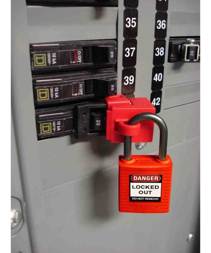 Candado Compacto De Seguridad Rojo P/bloqueo Brady 143150