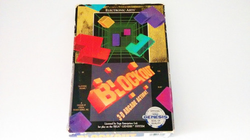 Blockout 3d Arcade Sega Genesis Original Completo Na Caixa