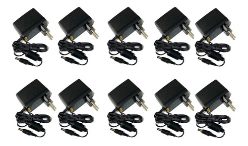 10x Fonte 9v 1a Bivolt Automática P4 Modem Cftv Teclado