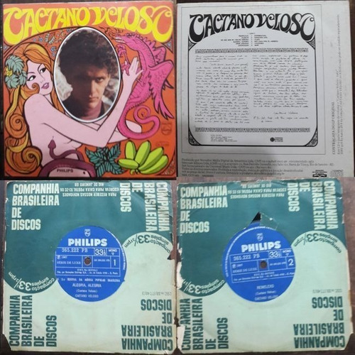 Cd Caetano Veloso 1967 (2012) + Vinil 7 Alegria Alegria 1967