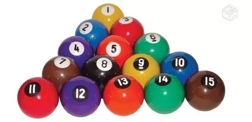 Jogo de bolas de bilhar numeradas de 50 mm com bolão