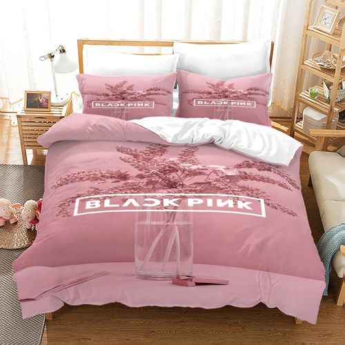 Ropa De Cama Blackpink De Tamaño Individual, Regalo Blink