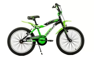 Bicicleta infantil Raleigh MXR R12 frenos v-brakes color blanco/verde/negro con ruedas de entrenamiento