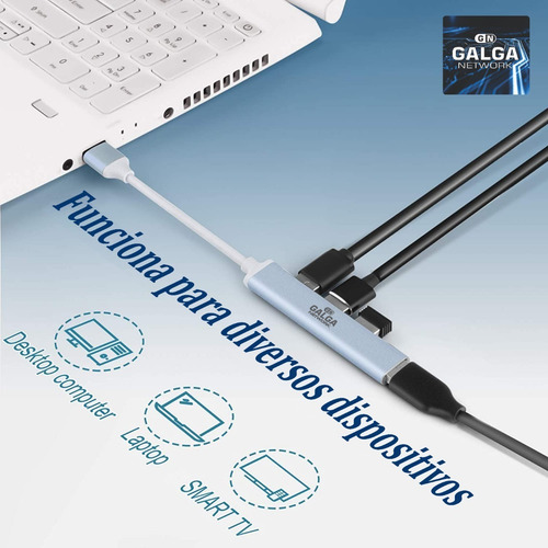 Imagen 7 de 10 de Adaptador Hub Mini Usb 3.0 A 4 Puertos Usb 4-1 Multiplicador