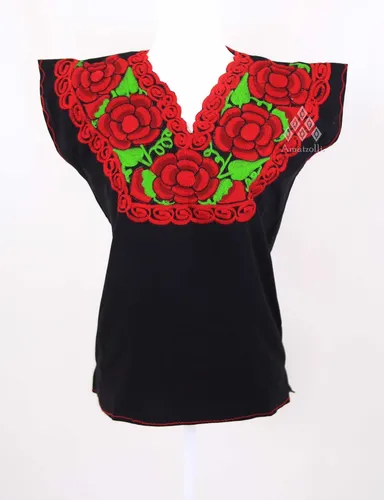 Blusas floreadas mexicanas sales