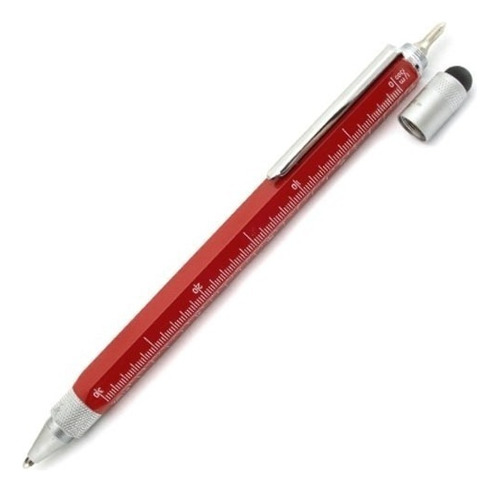 Bolígrafo Monteverde Tool Pen Rojo Lapicera Multifuncion