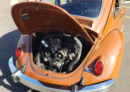 Vw Fusca 1300 1975 Marrom Caravela Placa Preta Impecável