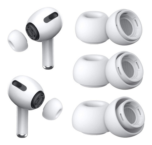 3 Pares De Almohadillas Silicon Compatibles Con AirPods Pro