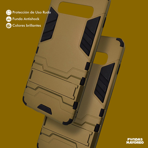 Funda Iron Para Samsung Galaxy S10 Case Carcasa Antishock Dorado