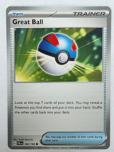 Cartas Pokemon Great Ball