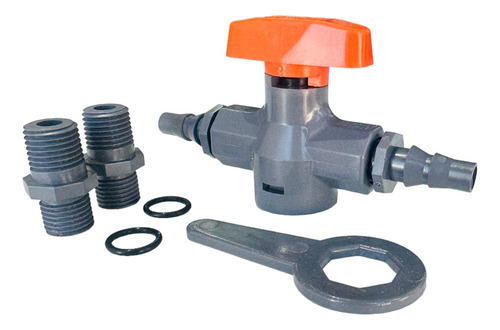 Valvula De Laboratorio 1/4'' Pvc Ced80 C/adaptadores Hayward