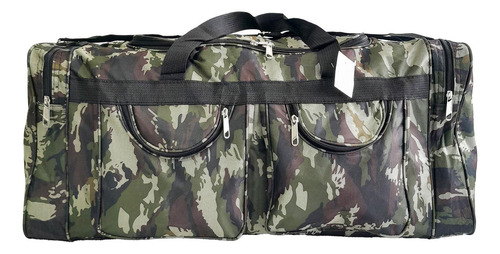 Bolso De Viaje Grande, Estampado, Bolsillos, Económico 12984 Color Camuflado Modelo 1