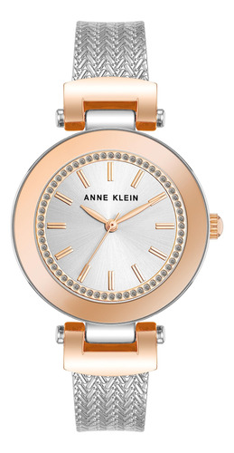 Reloj De Pulsera Con Purpurina Anne Klein Para Mujer