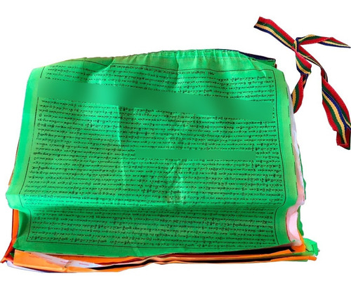 Imagen 5 de 7 de Banderas Tibetanas 6.5m De Largo 25x25cm | 100% Del Tibet