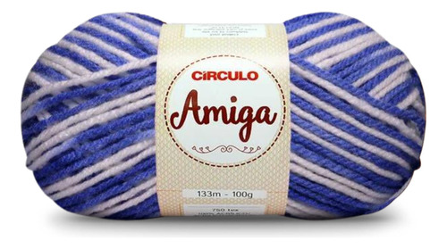 Lã Amiga Tricô Circulo Novelo 100g 133 M (750 Tex) Cor 9641 - Onda