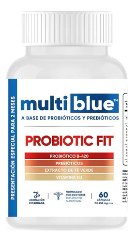 Probióticos Y Prebióticos Probiotic Fit Multiblue 60 Cáps