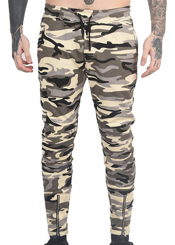 Pantalones En L Para Hombre, Casuales, Camuflaje, Con Cremal