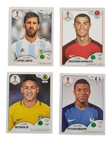 Set De 5 Jugadores Panini Rusia 2018