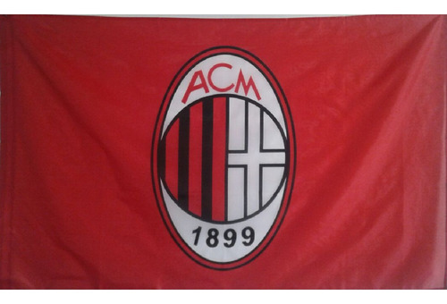 Bandera Milan Acm (tamaño 90cmx150cm) Doble Faz Polyester