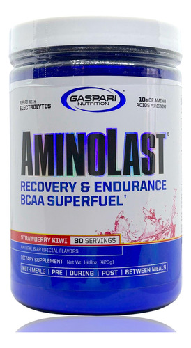 Aminolast 30 Servicios Sabor Fresa Kiwi Gaspari Nutrition.