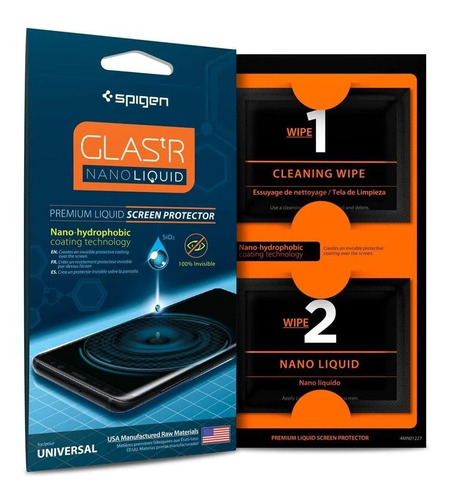 Imagen 1 de 5 de Protector De Pantalla Spigen Glas.tr Nano Liquid - Universal