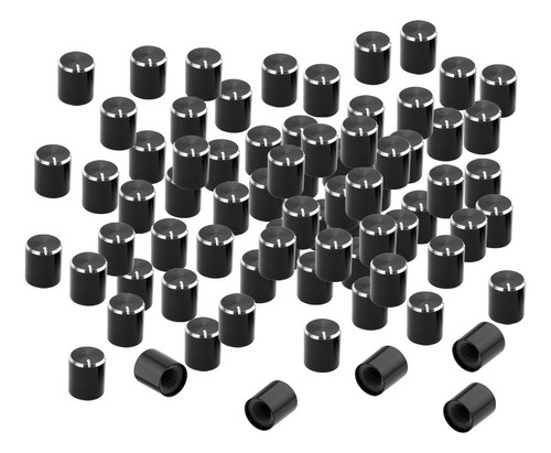 100 Paquetes De Tapas De Botón De Perilla De Negro