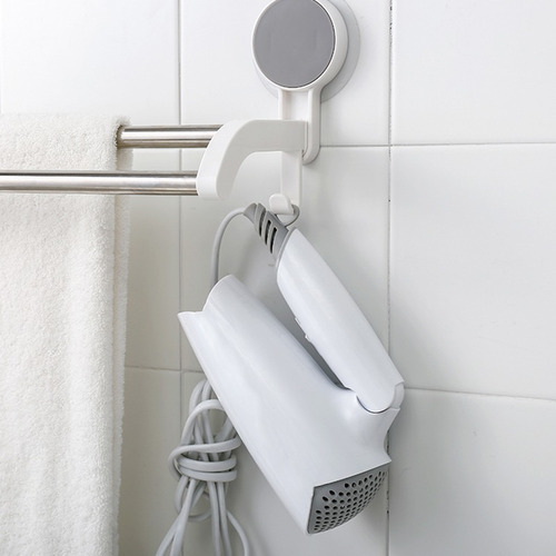 Imagen 2 de 10 de Porta Toalla Toallero Perchero Doble Barra Baño Adhesivo 5kg