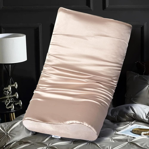 Funda De Almohada De Satén Para Almohadas De Espuma Viscoelá