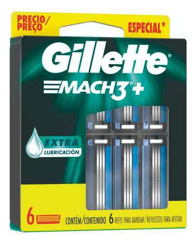 Gillette Repuestos Pack X 6 Mach 3
